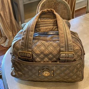 Marc Jacobs Ursula Bronze Quilted Leather Large
Bowler Shoulder Bag